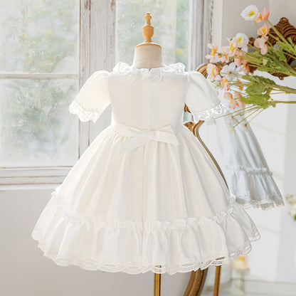 AERBA DRESS Wedding Flower Girl Dress A Line Lace Dress Elegant Dress Birthday Princess Dress