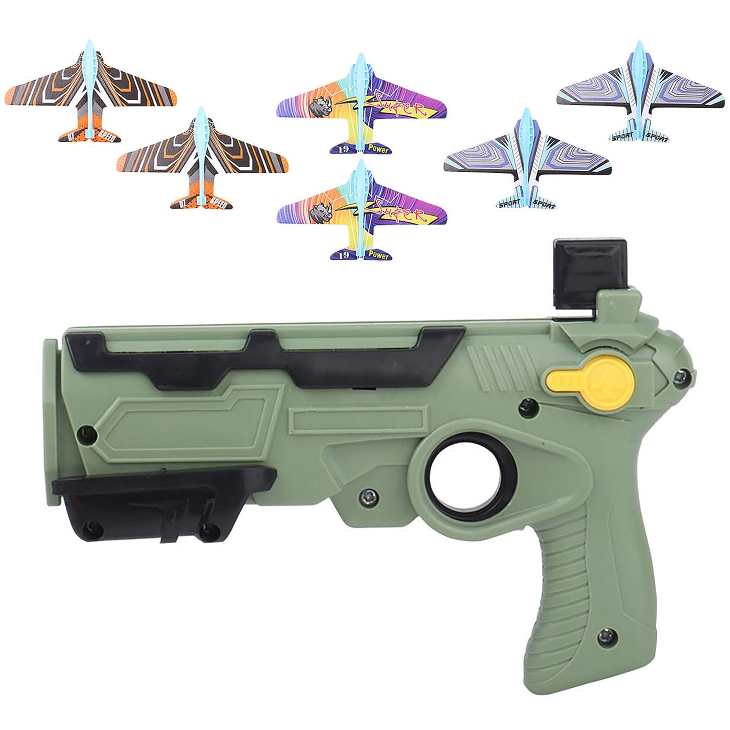 AERBA HOT SALE Children's Toys Airplane Launcher Bubble Catapult With 6 Small Plane Toy Funny Airplane Toys for Kids plane Catapult Gun Shooting Game Gift