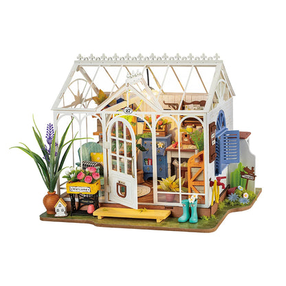 Aerba Children's Toys Dreamy Garden House DIY Miniature House Kit for Girls Teens Wooden Dollhouse Puzzle Easy Assembly Home Decor