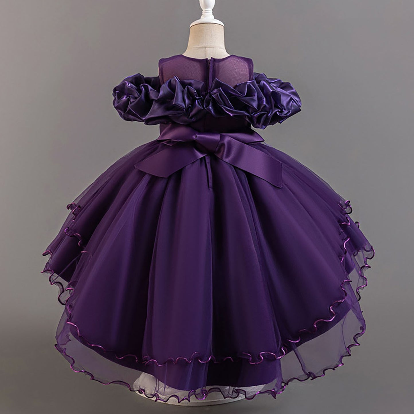 AERBA DRESS Wedding Flower Girl Dress Princess Dresses Simple Bow Elegant Off Shoulder New Year Birthday Party Wedding Dress