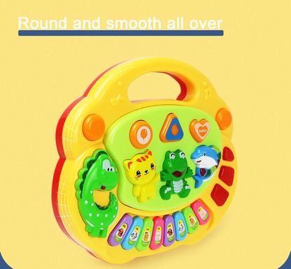 Aerba Children's Toys Kids Cartoon Piano Keyboard Game with Flashing Light Music Animal Sounds Baby Instrument Music Toys Educational Toys Kids Gifts