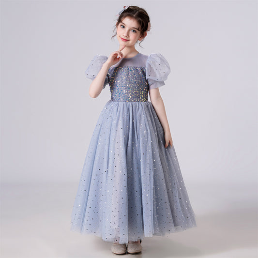 AERBA DRESS Wedding Flower Girl Dress Girl Birthday Party Christmas Dresses Children Girl Party Dresses Long Princess Dress