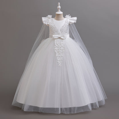 AERBA DRESS Wedding Flower Girl Dress Teen Long Bridesmaid Dresses Children Prom Gown Girl Party Dress Elegant Kids Communion Evening Clothes