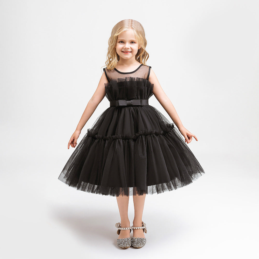 Wedding Flower Girl Dress Girls Party Dresses Kids Wedding Bridesmaid Prom Gown Girls Elegant Dress 1st Birthday Party Baptism Dress Princess Dress