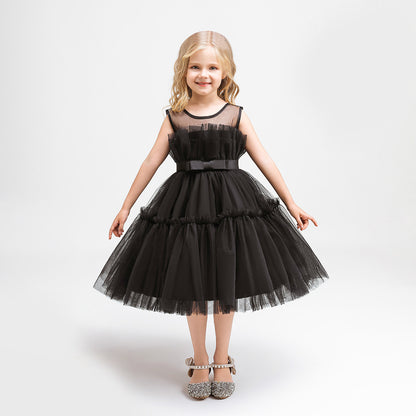 Wedding Flower Girl Dress Girls Party Dresses Kids Wedding Bridesmaid Prom Gown Girls Elegant Dress 1st Birthday Party Baptism Dress Princess Dress