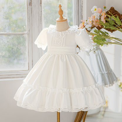 AERBA DRESS Wedding Flower Girl Dress A Line Lace Dress Elegant Dress Birthday Princess Dress
