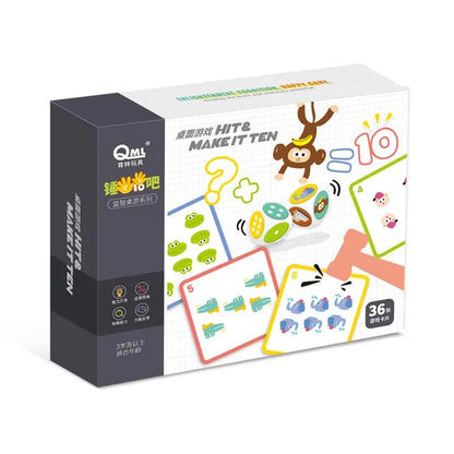 AERBA HOT SALE Kids Montessori Fun Mathematics Educational Toy Suction Cup Hammer Battle Table Game with Card Logic Thinking Training Math Toys