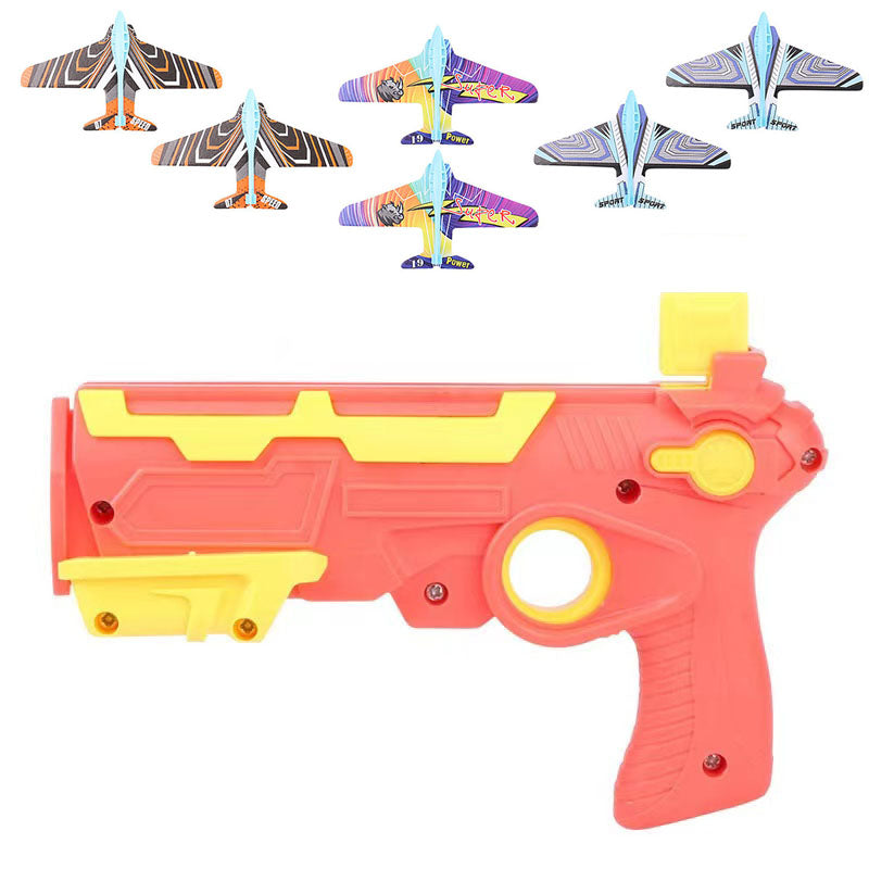 AERBA HOT SALE Children's Toys Airplane Launcher Bubble Catapult With 6 Small Plane Toy Funny Airplane Toys for Kids plane Catapult Gun Shooting Game Gift