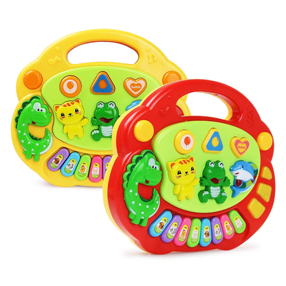 Aerba Children's Toys Kids Cartoon Piano Keyboard Game with Flashing Light Music Animal Sounds Baby Instrument Music Toys Educational Toys Kids Gifts