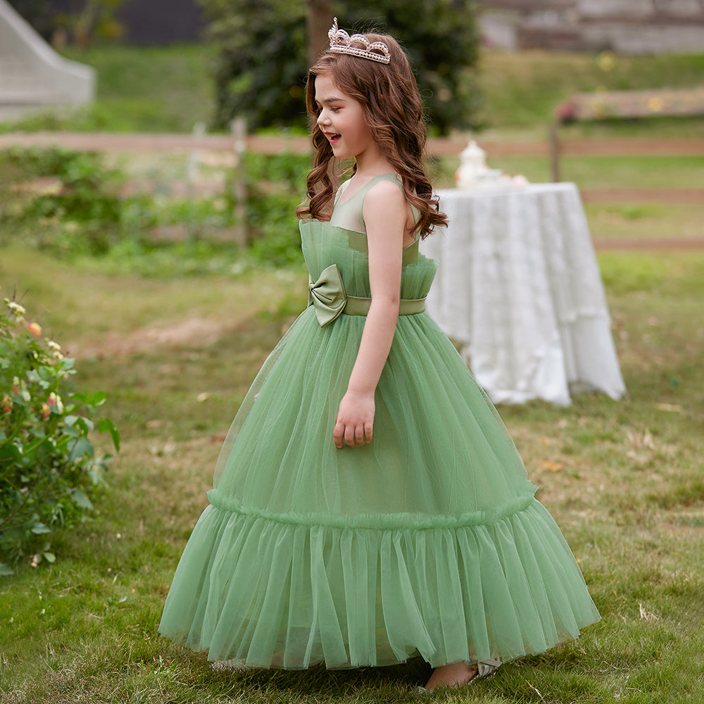 AERBA DRESS Wedding Flower Girl Dress Party Bridesmaid Dresses Elegant Kids Girl Wedding Evening Vestidos Princess Dress
