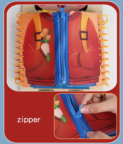 AERBA HOT SALE Multi-layer Wooden Busy Board For Children Montessori Early Education Games Toddlers Quiet Books Sensory Toy Practice Dressing