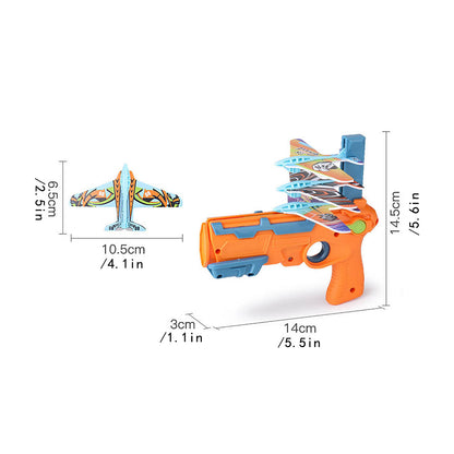 AERBA HOT SALE Children's Toys Airplane Launcher Bubble Catapult With 6 Small Plane Toy Funny Airplane Toys for Kids plane Catapult Gun Shooting Game Gift