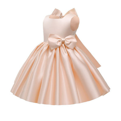 AERBA DRESS Wedding Flower Girl Dress Birthday Bownot Dresses Clothing Toddler Kids Princess Party Ball Holy Communion Gown