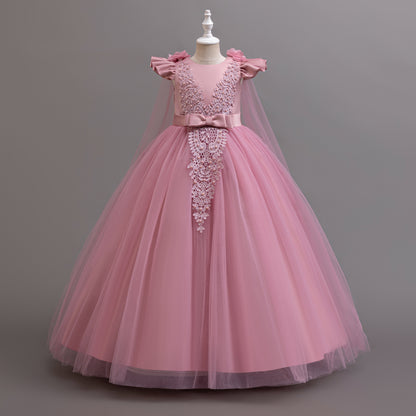 AERBA DRESS Wedding Flower Girl Dress Teen Long Bridesmaid Dresses Children Prom Gown Girl Party Dress Elegant Kids Communion Evening Clothes