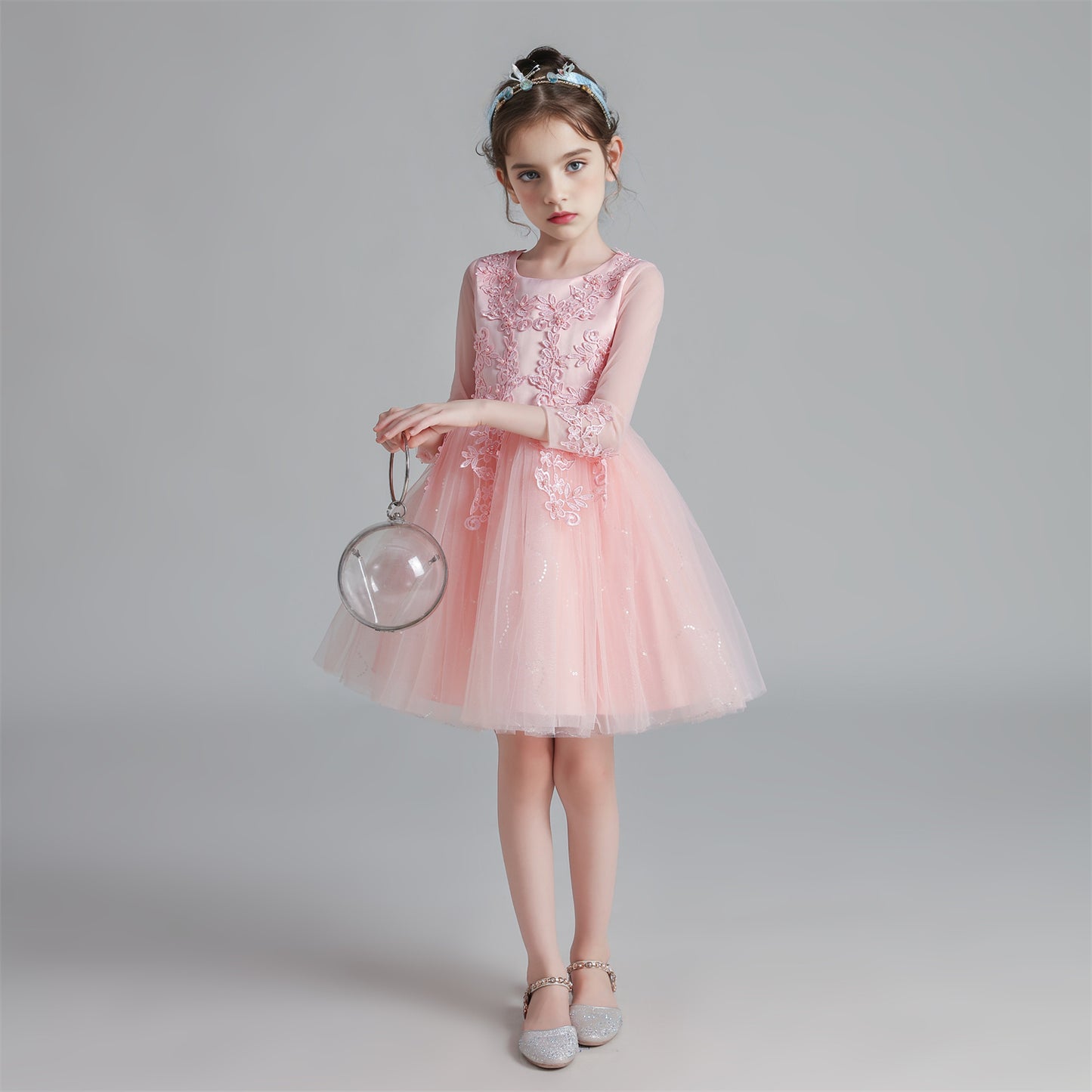 Wedding Flower Girl Dress Lace Tulle Dress Wedding Girl Ceremony Party Birthday Gown Princess Dress