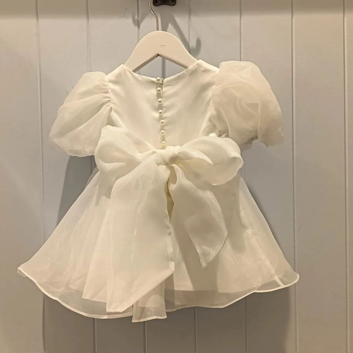 AERBA DRESS Wedding Flower Girl Dress 3D Floral Baby Christening Gowns Appliques Beads Customized Newborn Kids Birthday First Communion Dresses Princess Dress