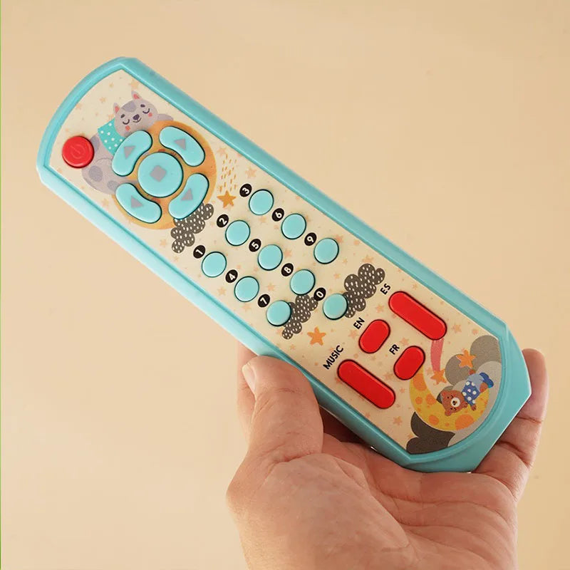 AERBA HOT SALE Baby Music TV Remote Control Montessori Early Educational Toys Multi-functional Numbers English Learning Toys Gift for Newborn