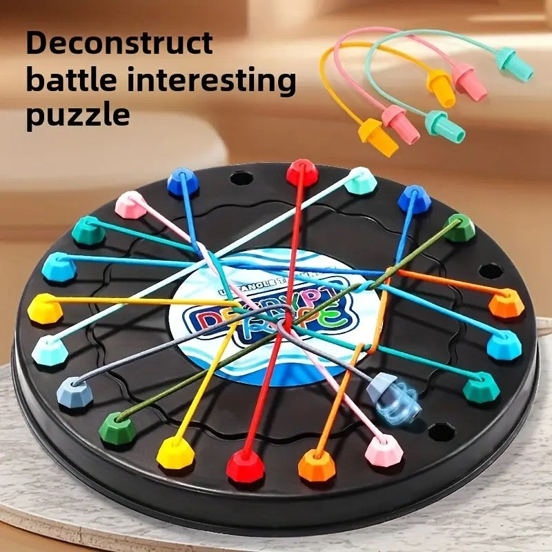 AERBA HOT SALE Children Rope Knots Sensory Social Board Game Logical Thinking Challenge Twisted Connected Line Brain Strategy Table Game