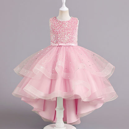 AERBA DRESS Wedding Flower Girl Dress Baby Girls Christmas New Year Dresses Flower Girl Dress Sequins Kids Birthday Dresses