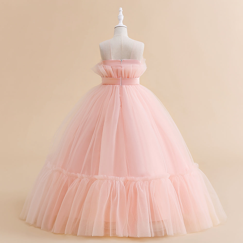 AERBA DRESS Wedding Flower Girl Dress Party Bridesmaid Dresses Elegant Kids Girl Wedding Evening Vestidos Princess Dress