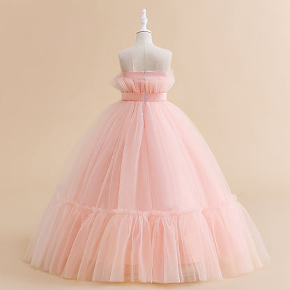 AERBA DRESS Wedding Flower Girl Dress Party Bridesmaid Dresses Elegant Kids Girl Wedding Evening Vestidos Princess Dress