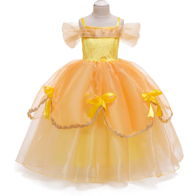 AERBA DRESS Wedding Flower Girl Dress Princess Dress Kids Cosplay Costumes for Girls  Fancy Elegant Gown Fairy Beauty Halloween Party Dress