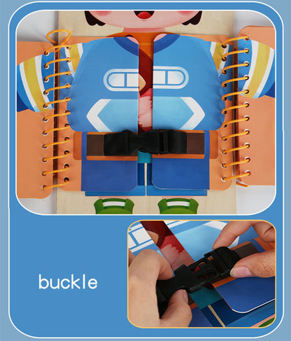 AERBA HOT SALE Multi-layer Wooden Busy Board For Children Montessori Early Education Games Toddlers Quiet Books Sensory Toy Practice Dressing