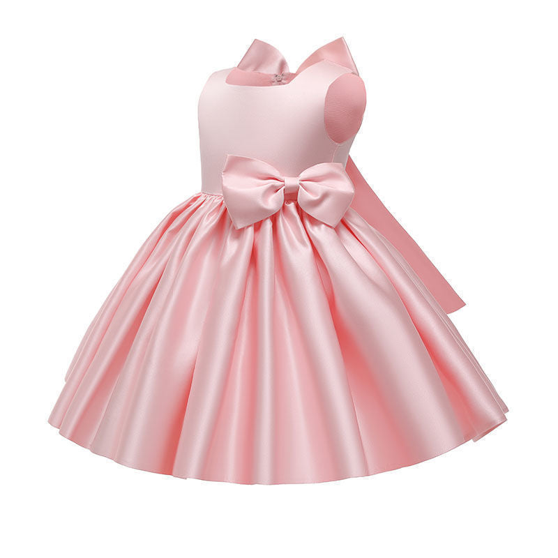 AERBA DRESS Wedding Flower Girl Dress Birthday Bownot Dresses Clothing Toddler Kids Princess Party Ball Holy Communion Gown