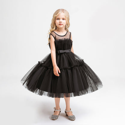 Wedding Flower Girl Dress Girls Party Dresses Kids Wedding Bridesmaid Prom Gown Girls Elegant Dress 1st Birthday Party Baptism Dress Princess Dress