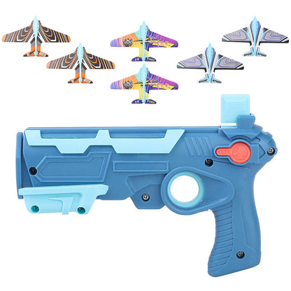 AERBA HOT SALE Children's Toys Airplane Launcher Bubble Catapult With 6 Small Plane Toy Funny Airplane Toys for Kids plane Catapult Gun Shooting Game Gift