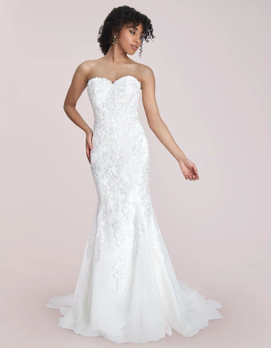 AerbaDress a shimmering strapless gown with taping detail Wedding Dresses