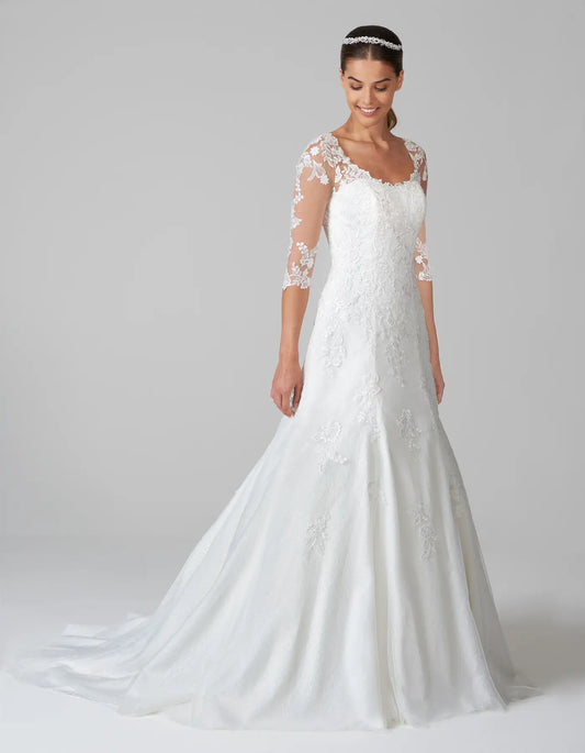 AerbaDress a sparkling gown with lace sleeves Wedding Dresses