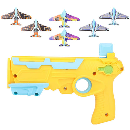 AERBA HOT SALE Children's Toys Airplane Launcher Bubble Catapult With 6 Small Plane Toy Funny Airplane Toys for Kids plane Catapult Gun Shooting Game Gift