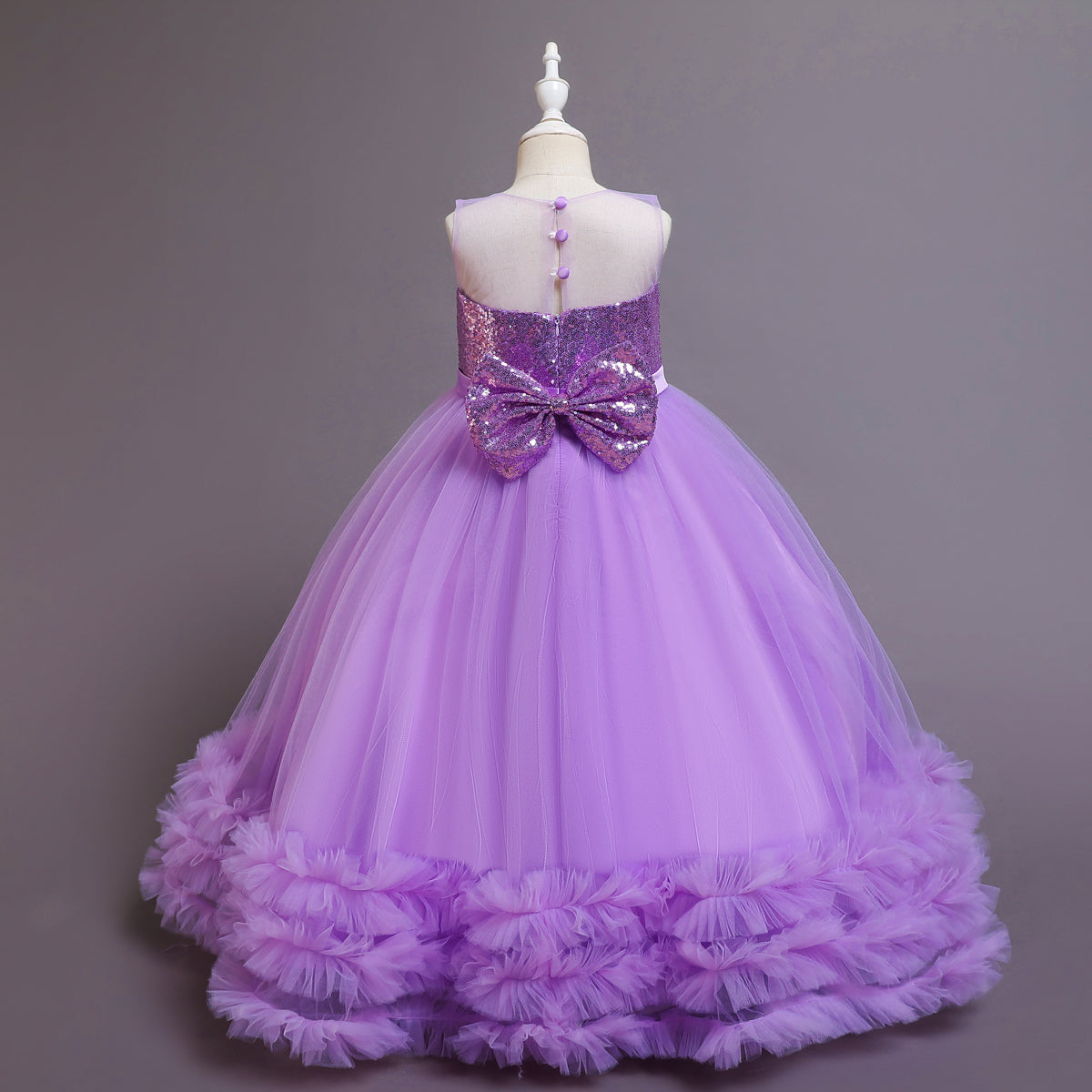 AERBA DRESS Wedding Flower Girl Dress Baby Girls Princess Lace Ball Gown Party Long Dress Wedding Teenager Kids Christmas Dresses