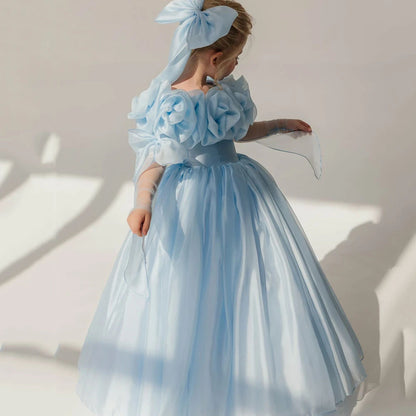 AERBA DRESS Wedding Flower Girl Dress Ruffles Puffy Elegant Princess Formal Banquet Birthday Party Pageant Gown