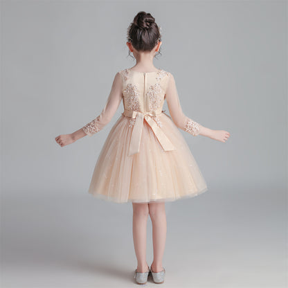 Wedding Flower Girl Dress Lace Tulle Dress Wedding Girl Ceremony Party Birthday Gown Princess Dress