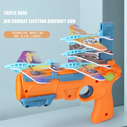 AERBA HOT SALE Children's Toys Airplane Launcher Bubble Catapult With 6 Small Plane Toy Funny Airplane Toys for Kids plane Catapult Gun Shooting Game Gift