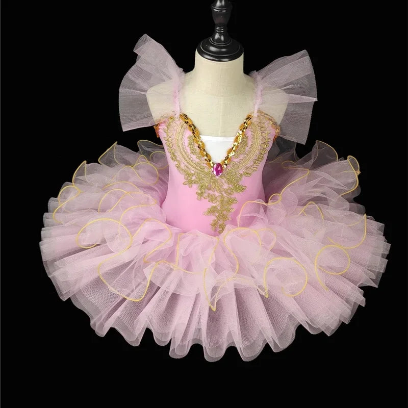 AERBA DRESS Wedding Flower Girl Dress Children's Day Tutu Dress Girl Mesh Fashion Ballet Dance Princess Kids Clothes Stage Casual Summer Girls Dresses