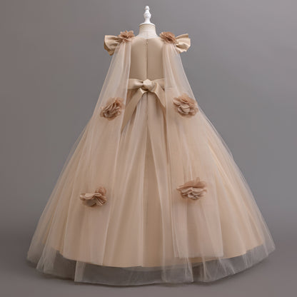 AERBA DRESS Wedding Flower Girl Dress Teen Long Bridesmaid Dresses Children Prom Gown Girl Party Dress Elegant Kids Communion Evening Clothes