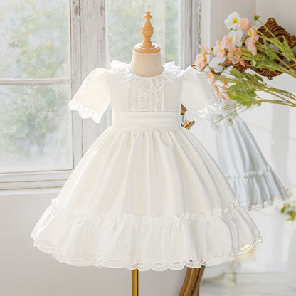 AERBA DRESS Wedding Flower Girl Dress A Line Lace Dress Elegant Dress Birthday Princess Dress