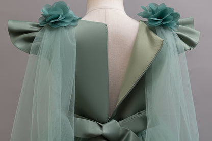 AERBA DRESS Wedding Flower Girl Dress Teen Long Bridesmaid Dresses Children Prom Gown Girl Party Dress Elegant Kids Communion Evening Clothes