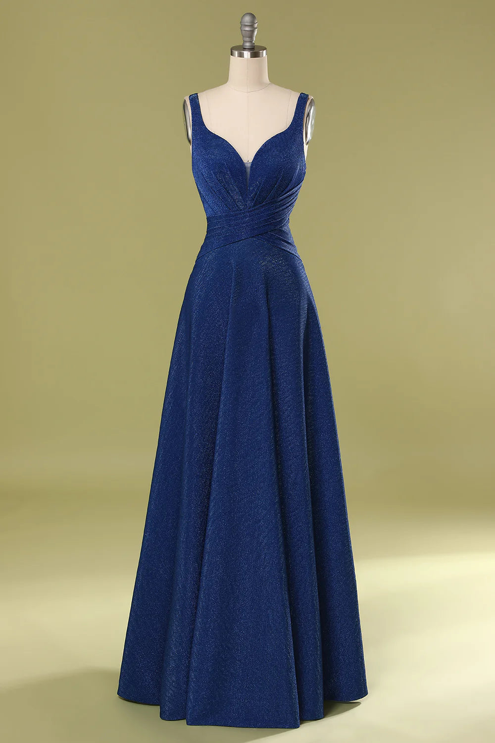 AerbaDress Glitter Royal Blue Long Prom Dress