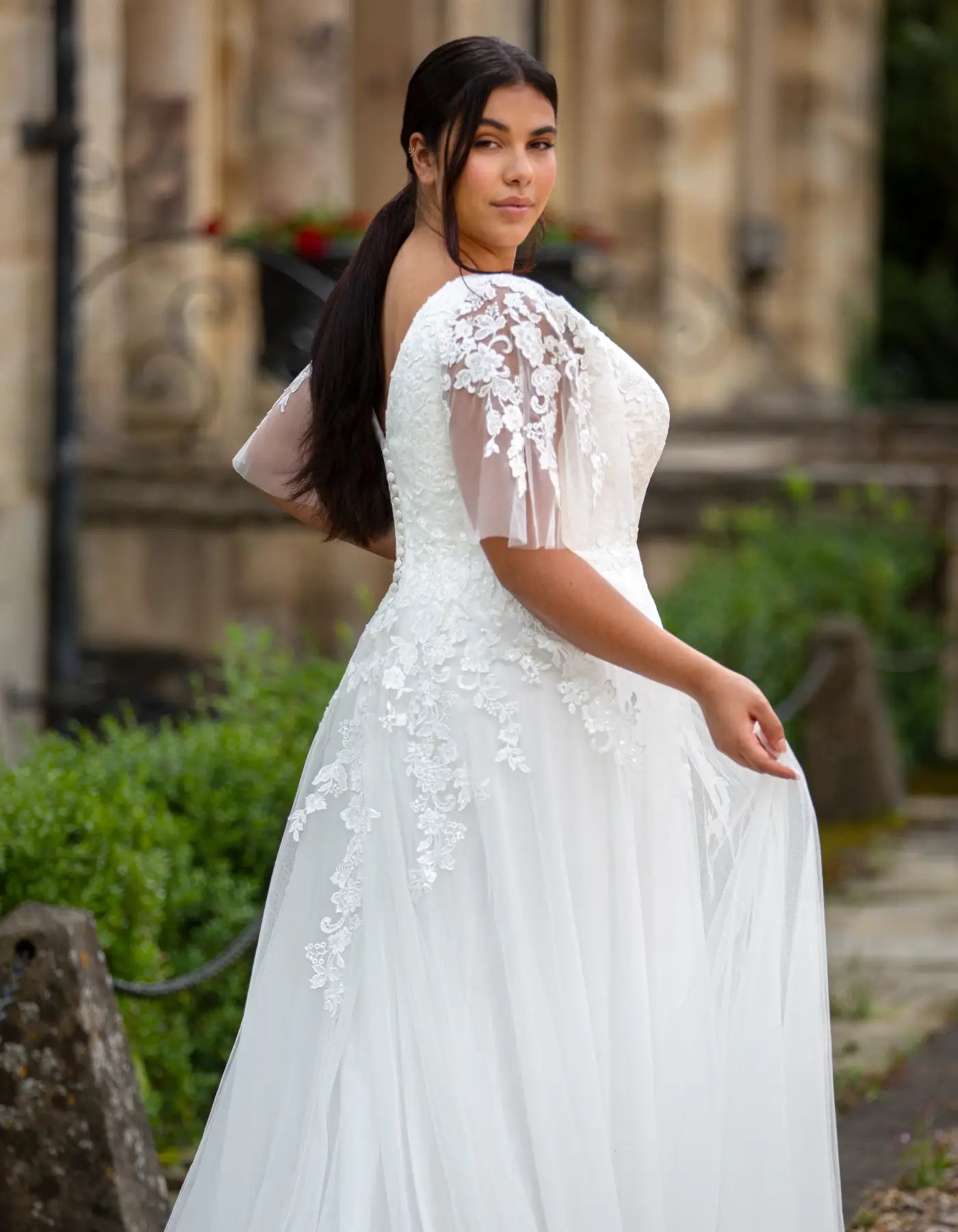 AerbaDress a floaty gown with angel sleeves Wedding Dresses