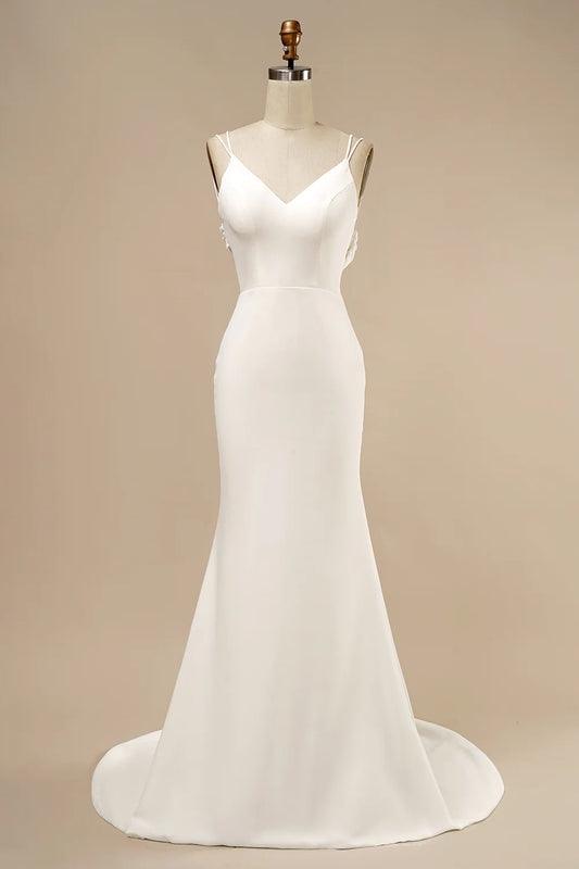 AerbaDress Mermaid Boho Wedding Dress with Ruffles