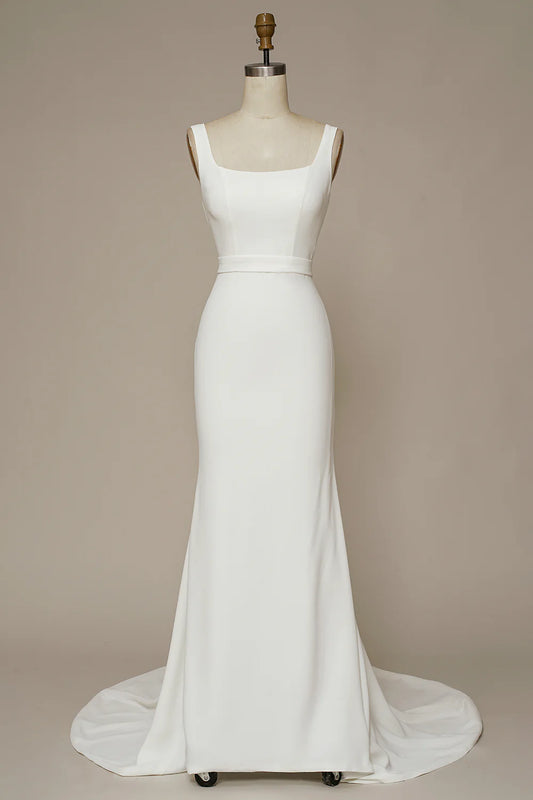 AerbaDress Mermaid Square Neck Wedding Dress