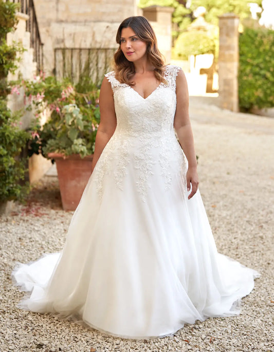 AerbaDress an illusion strap lace a-line