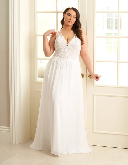AerbaDress structured a-line with supportive bodice and straps