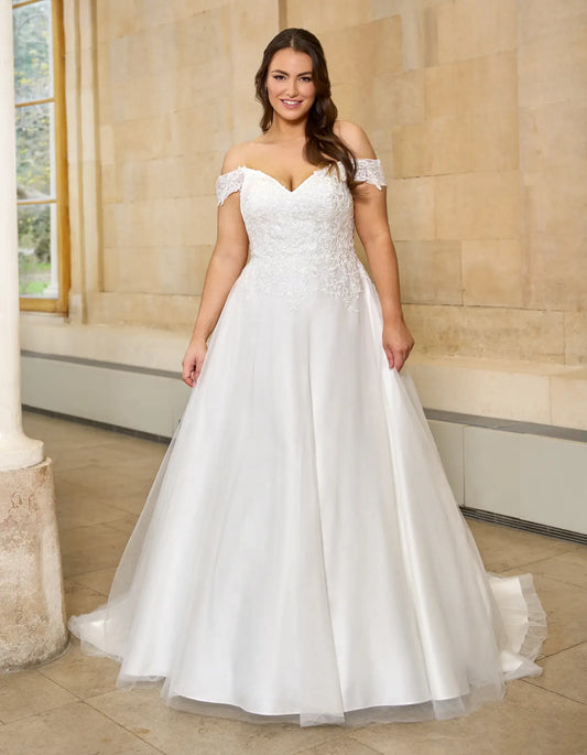 AerbaDress an off-the-shoulder a-line