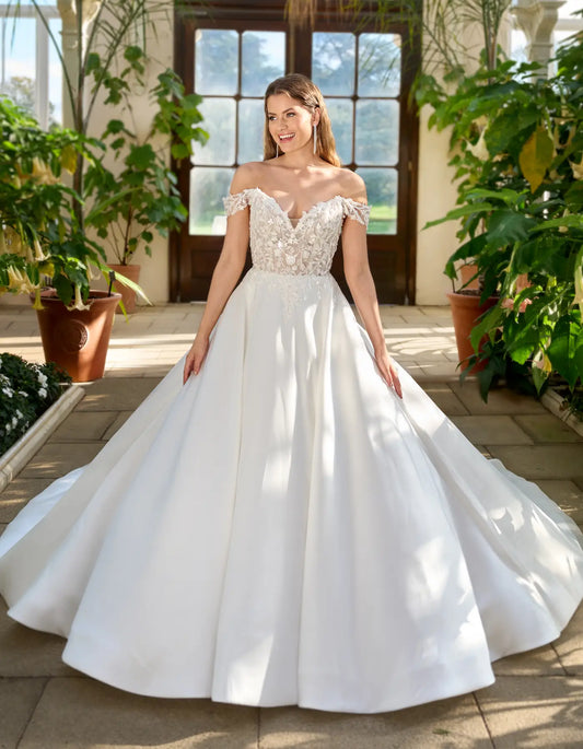 AerbaDress a beaded mikado a-line with pockets