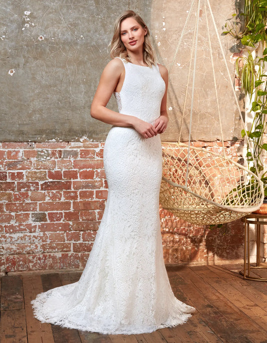 AerbaDress a boho sheath with contemporary low keyhole back